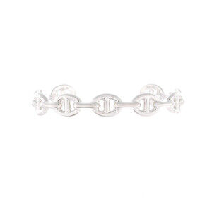Hermes Medium Chaine d'Ancre Enchainee Cuff Bracelet Sterling Silver